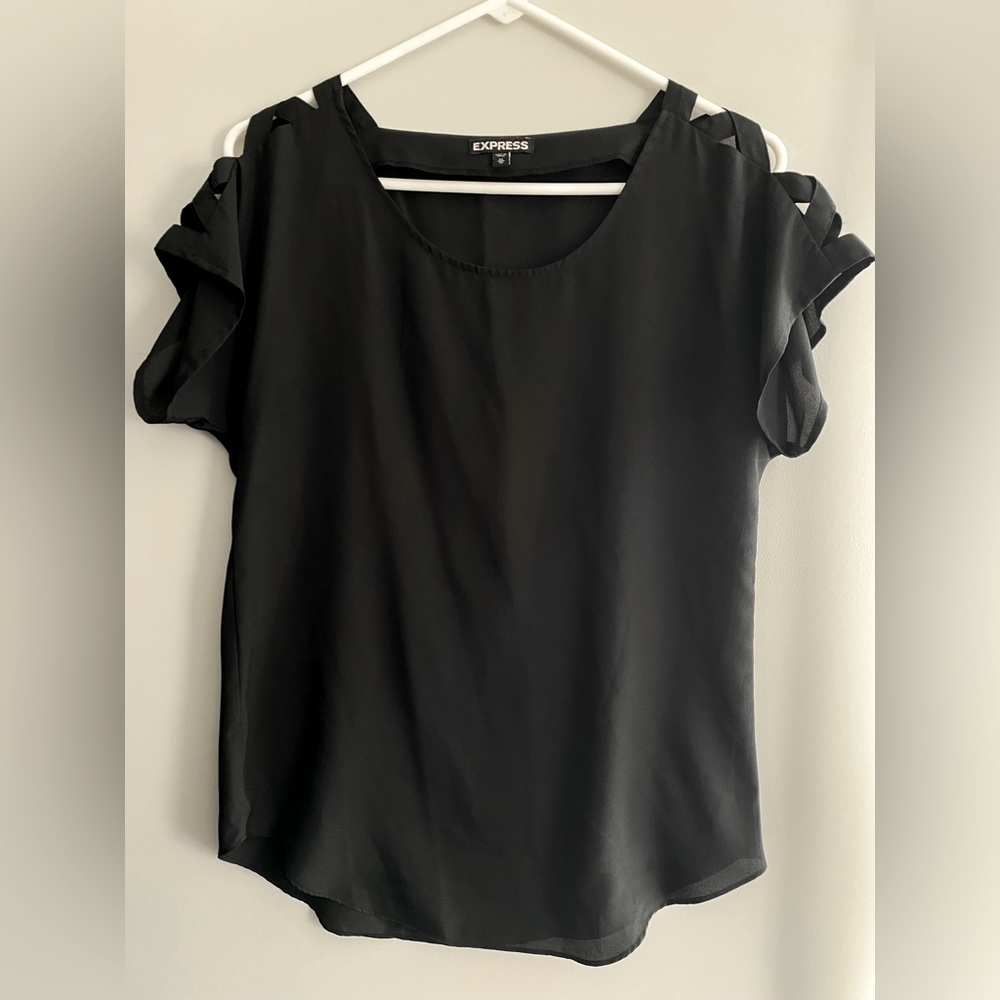 Express Lattice Shoulder Blouse